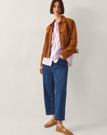 Monsoon Laura Ruffle Stripe Shirt