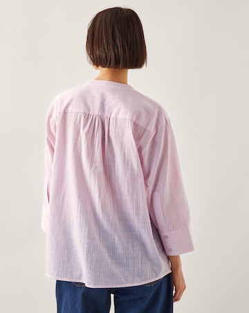Monsoon Laura Ruffle Stripe Shirt