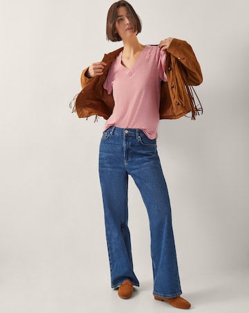 Monsoon Mabel Linen Blend T-Shirt