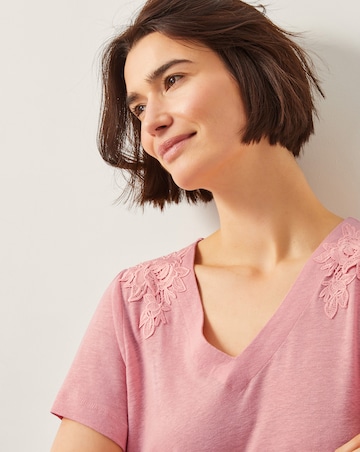 Monsoon Mabel Linen Blend T-Shirt