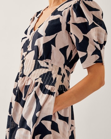 Monsoon Annie Puff-Sleeve Midi Dress