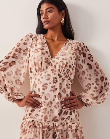 Monsoon Leona Leopard Print Maxi Dress