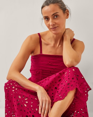 Monsoon Etta Broderie Midi Dress