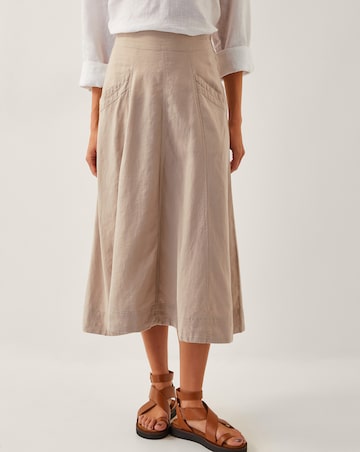 Monsoon Harper Linen A-Line Skirt