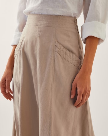 Monsoon Harper Linen A-Line Skirt