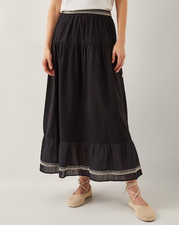 Monsoon Fenn Embroidered Maxi Skirt