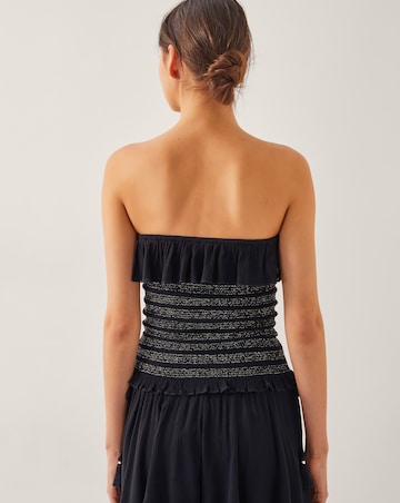 Monsoon Heidi Smocked Ruffle Bandeau Top