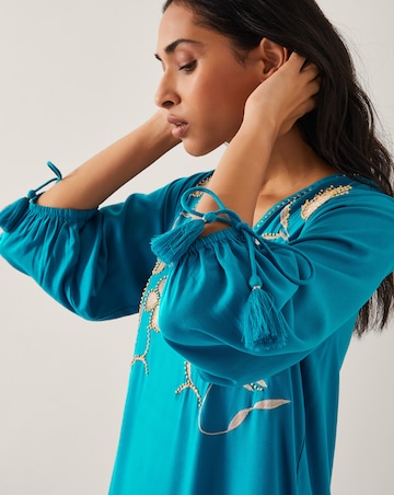 Monsoon Tracy Floral Embellished Kaftan