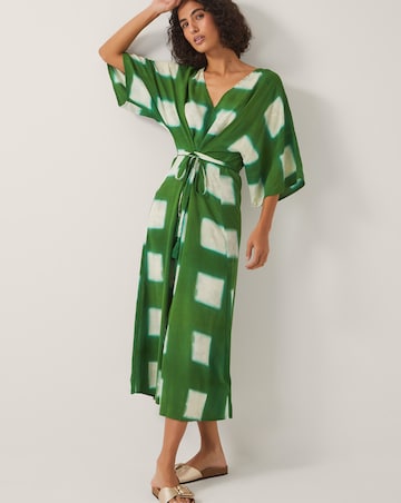 Monsoon Halia Geometric Kaftan Dress
