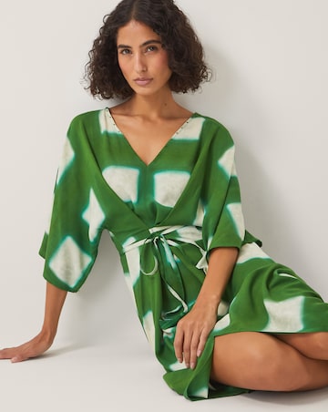Monsoon Halia Geometric Kaftan Dress