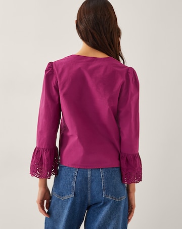 Monsoon Saoirse Broderie Tie Blouse