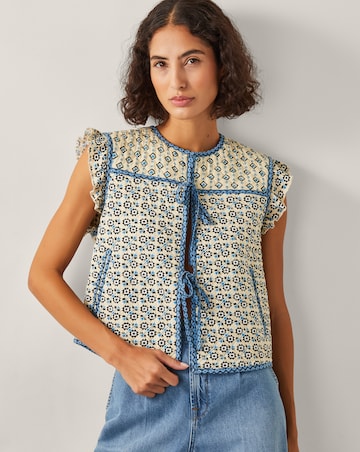 Monsoon Judy Geometric Quilted Waistcoat