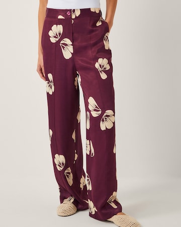 Monsoon Roz Floral Straight Leg Trousers