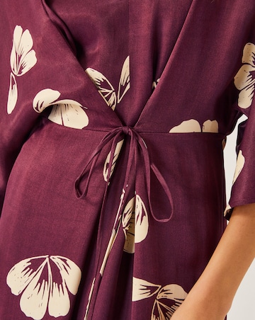 Monsoon Roz Floral Wrap Midi Dress