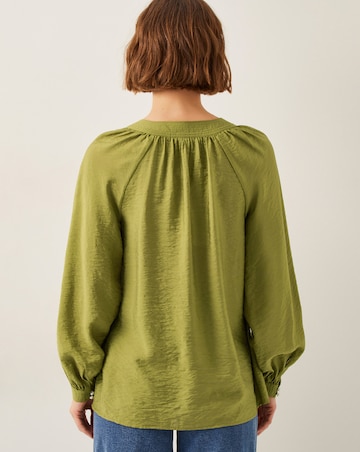 Monsoon Aya Long Sleeve Satin Blouse
