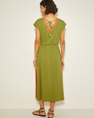 Monsoon Estela Jersey Embroidered Kaftan