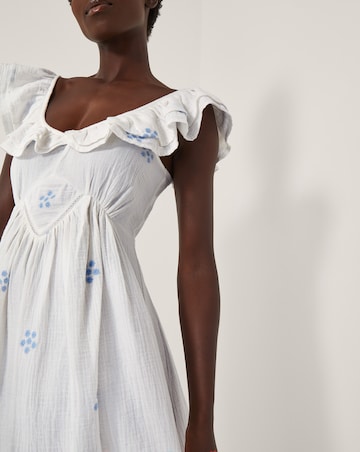 Monsoon Daisy Embroidered Midi Dress