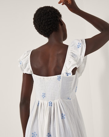 Monsoon Daisy Embroidered Midi Dress