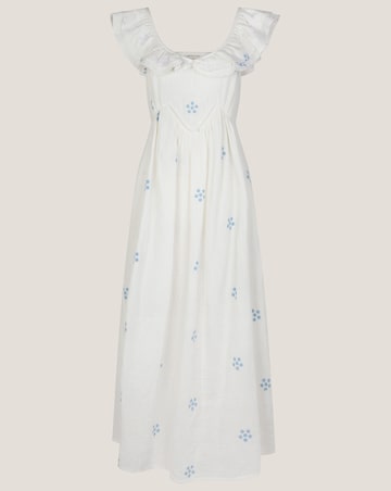Monsoon Daisy Embroidered Midi Dress
