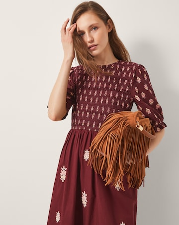 Monsoon Laurie Floral Smocked Midi Dress
