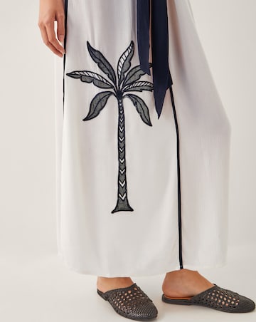 Monsoon Nyla Embroidered Tie Maxi Dress