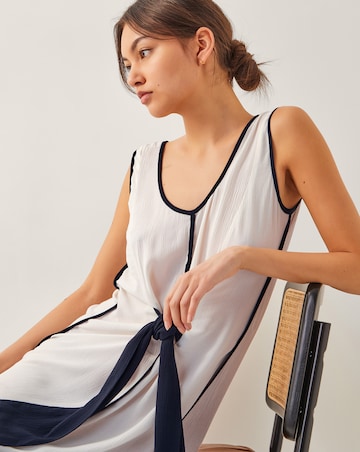 Monsoon Nyla Embroidered Tie Maxi Dress