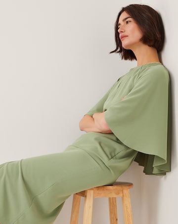 Monsoon Cassandra Cape Sleeve Midi Dress