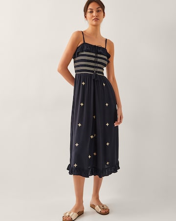 Monsoon Blair Frill Midi Dress