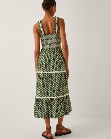 Monsoon Daisy Geometric Midi Dress