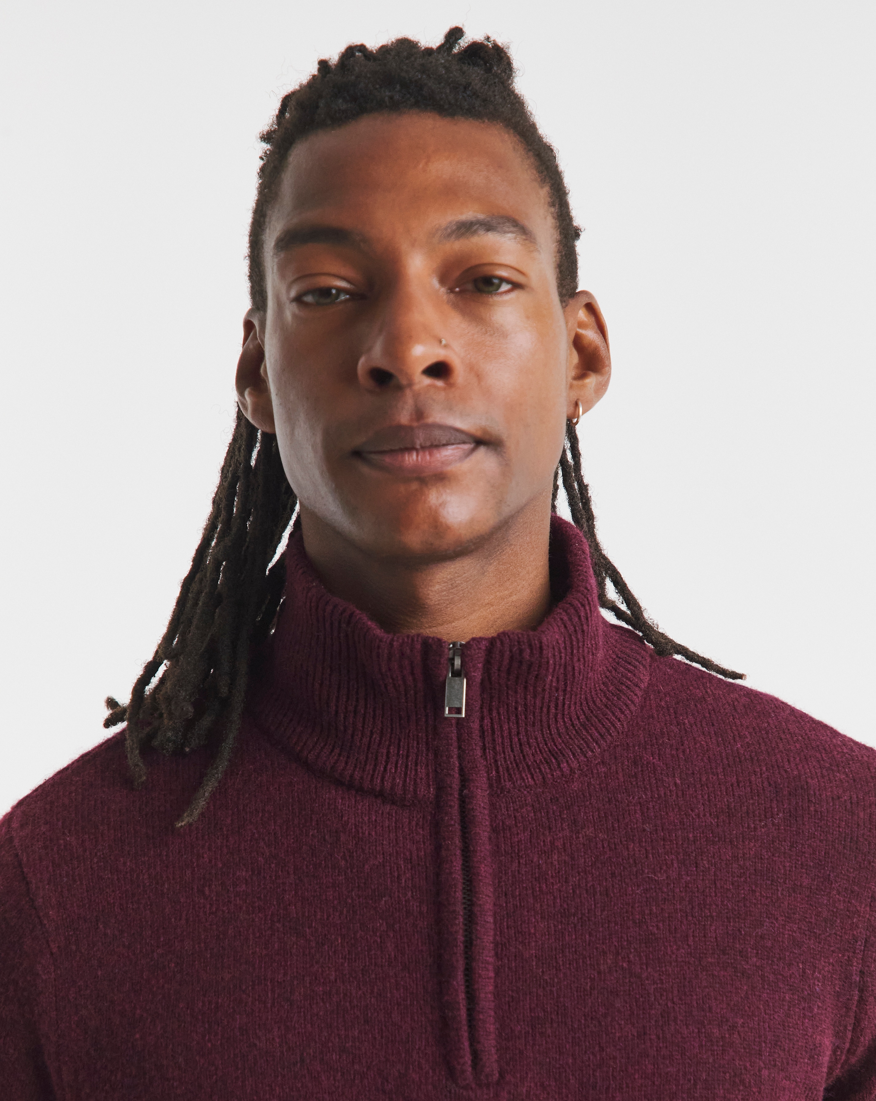 Lambswool 1/4 Zip Knitted Jumper