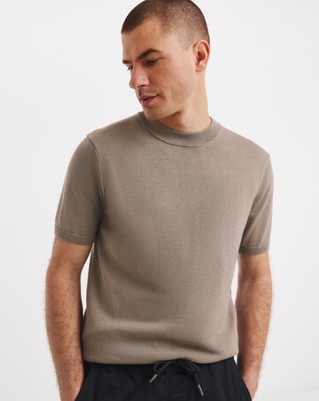 Knitted Crew Neck T-Shirt