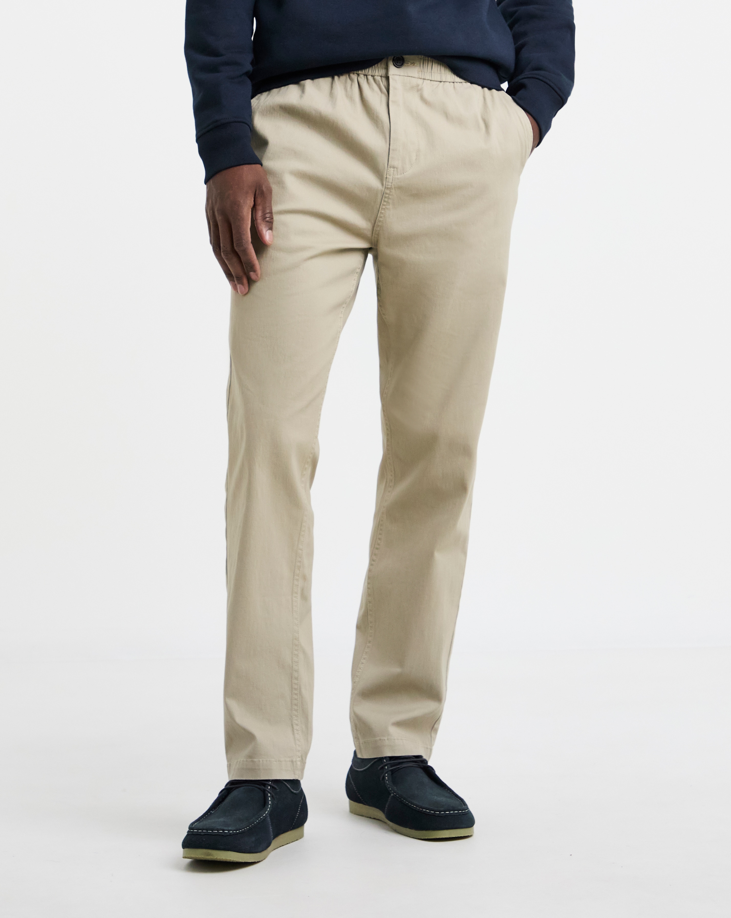 Elasticated Waist Straight Fit Chino