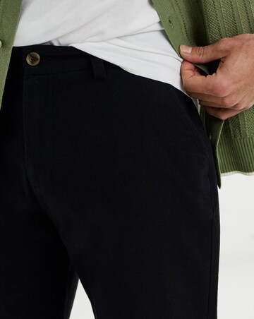 Straight Fit Linen Chino