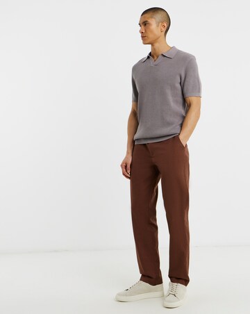 Straight Fit Linen Chino
