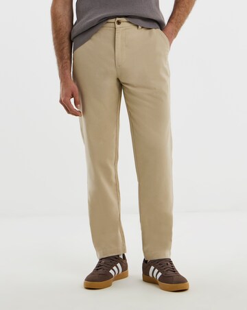 Straight Fit Linen Chino