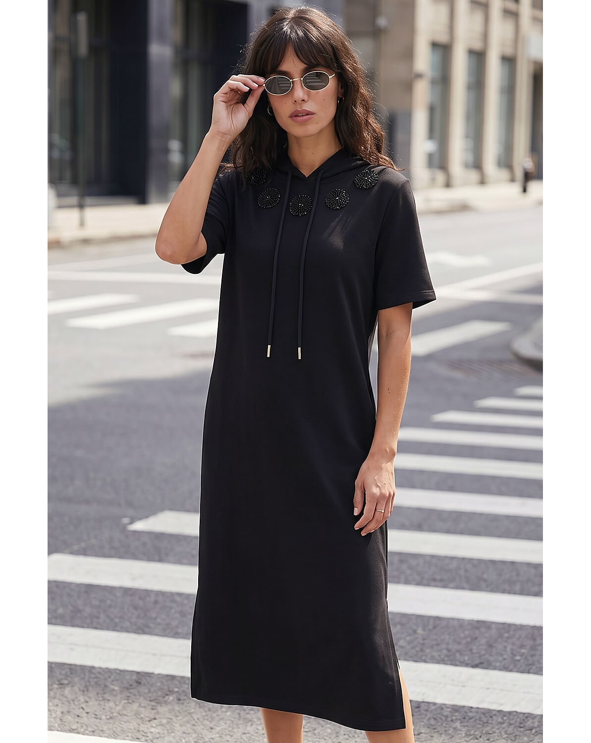 New In - Roman Trim Detail Midi T-Shirt Dress
