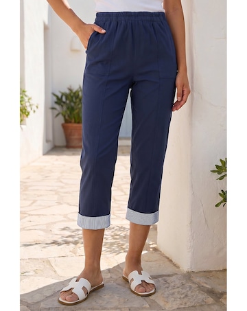 Roman Petite Crop Turn Up Trouser