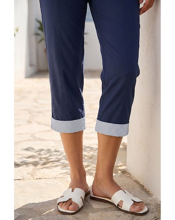Roman Petite Crop Turn Up Trouser