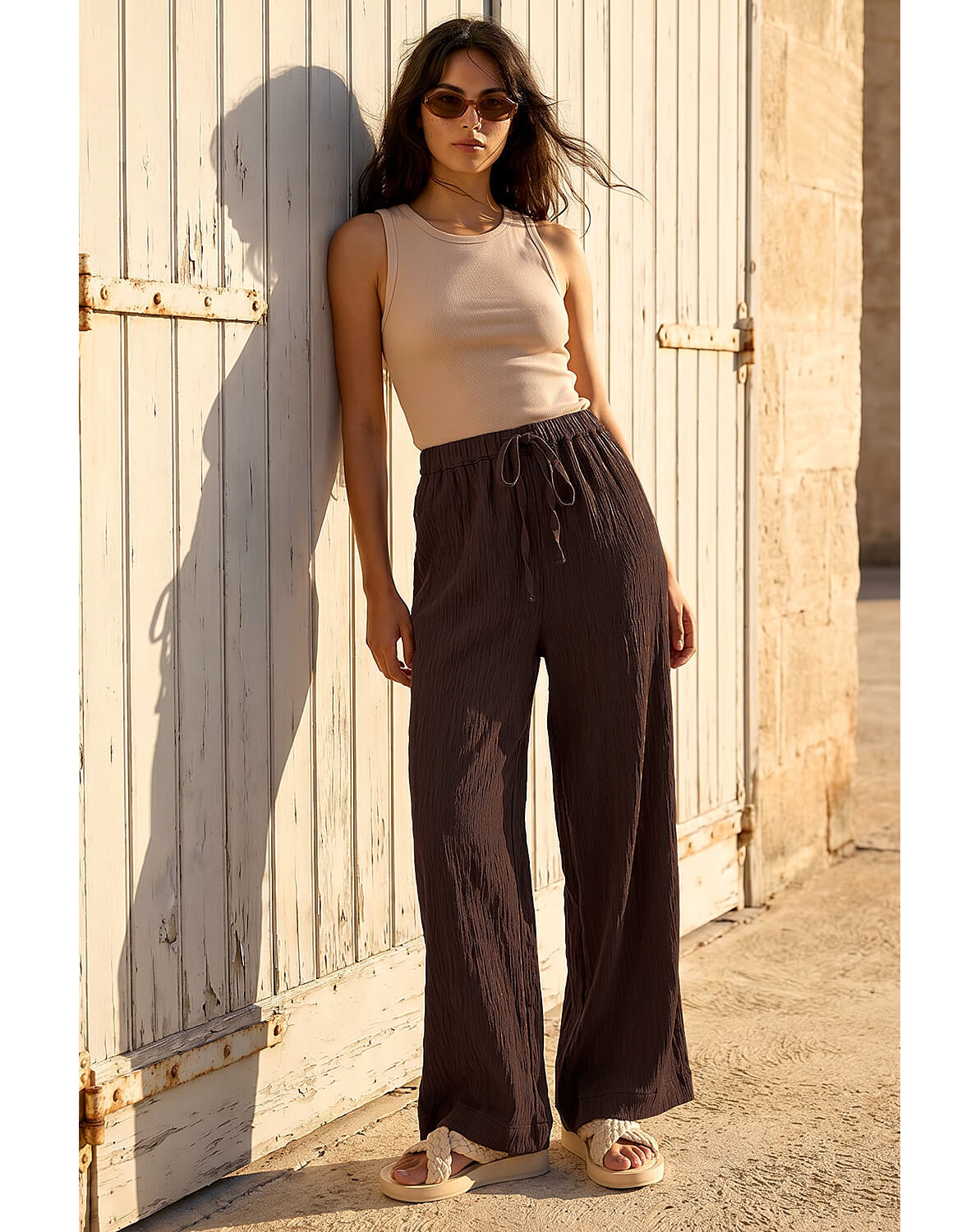 New In - Roman Dusk Elastic Waist Trousers