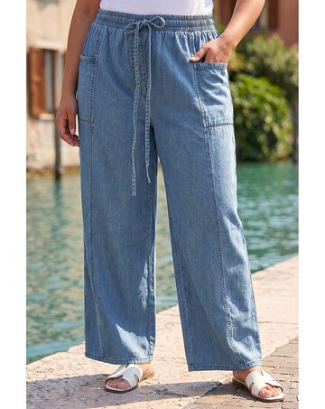 Roman Curve Tie Waist Pocket Trouser