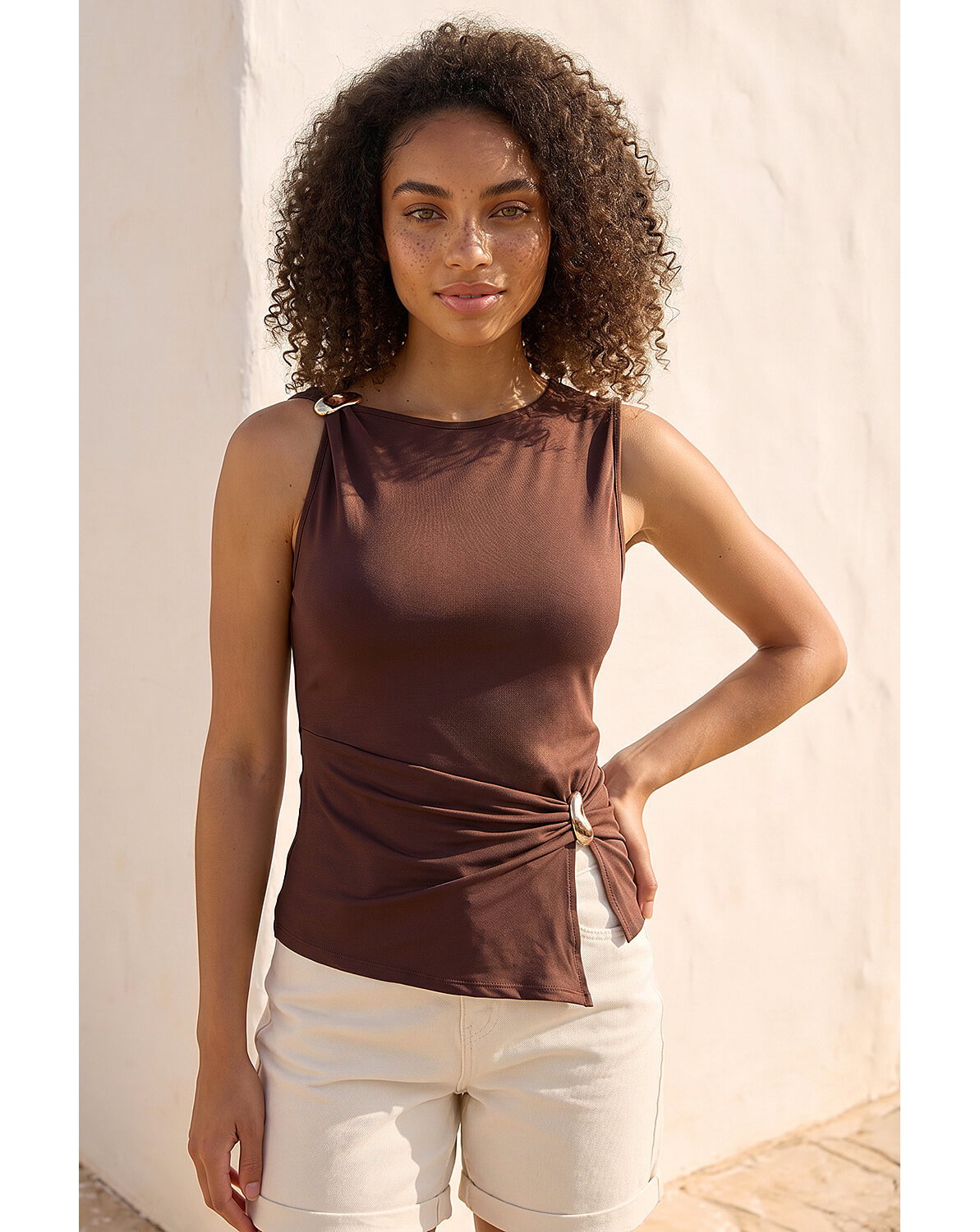New In - Roman Dusk Hardware Trim Tank Top