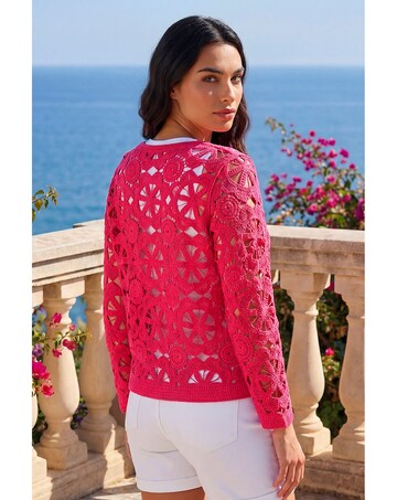 Roman Crochet Knit Cardigan