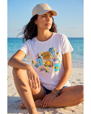 Roman Dusk Graphic Print Stretch T-Shirt