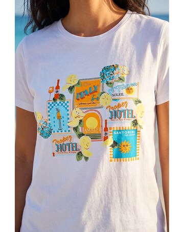 Roman Dusk Graphic Print Stretch T-Shirt