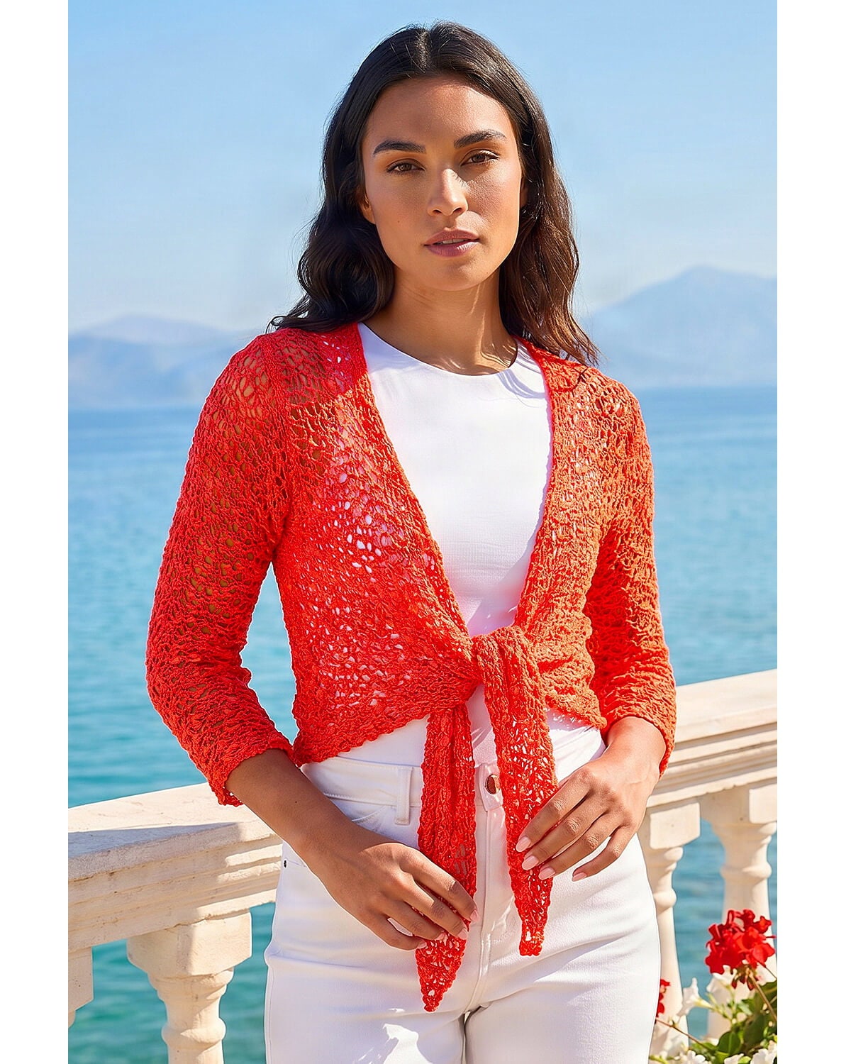 New In - Roman Waterfall Popcorn Knitted Cardigan