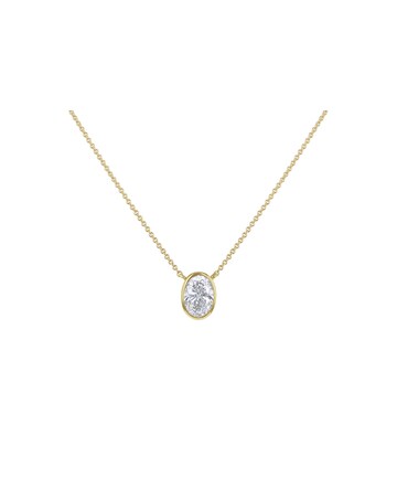 9ct Yellow Gold Lab Diamond 1Ct Necklace
