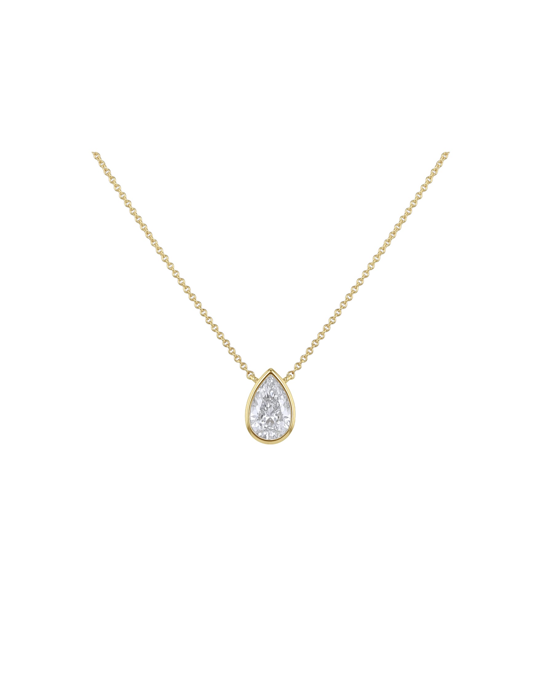 New In - 9ct Yellow Gold Lab Diamond 1Ct Necklace