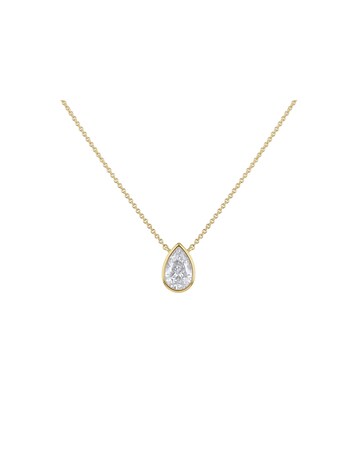 9ct Yellow Gold Lab Diamond 1Ct Necklace