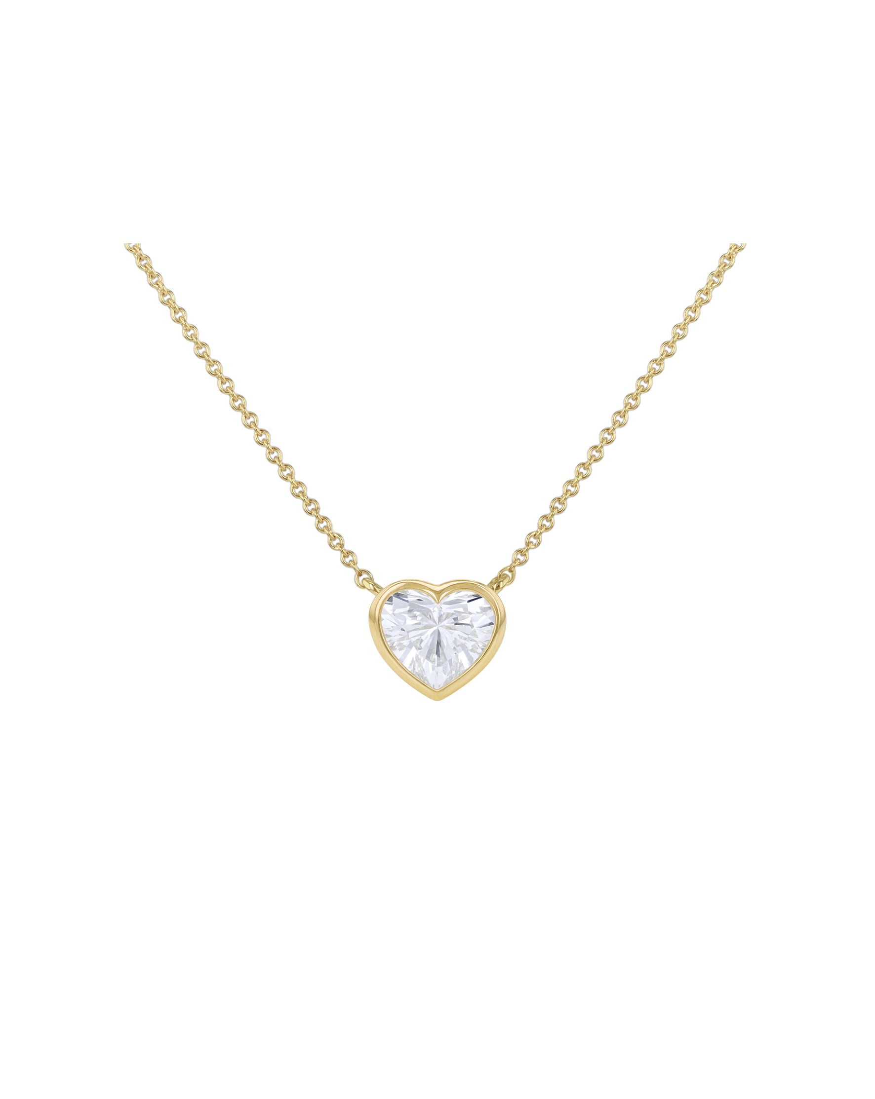 New In - 9ct Yellow Gold Lab Diamond 1Ct Necklace
