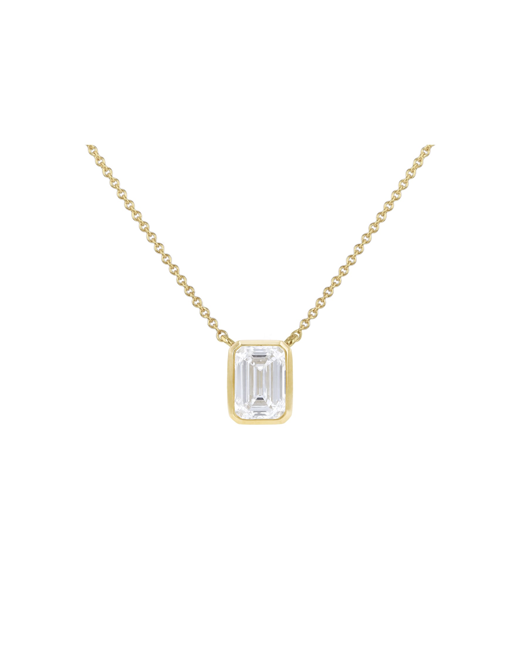 New In - 9ct Yellow Gold Lab Diamond 1Ct Necklace